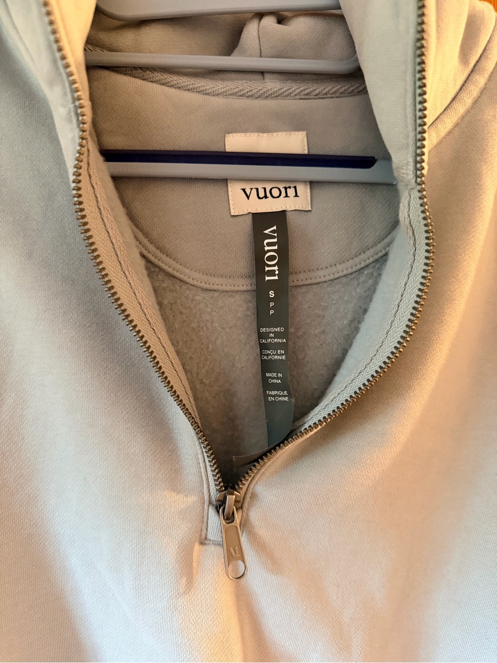Vuori Sky Blue Half-Zip Pullover Hoodie - Picture 2 of 4